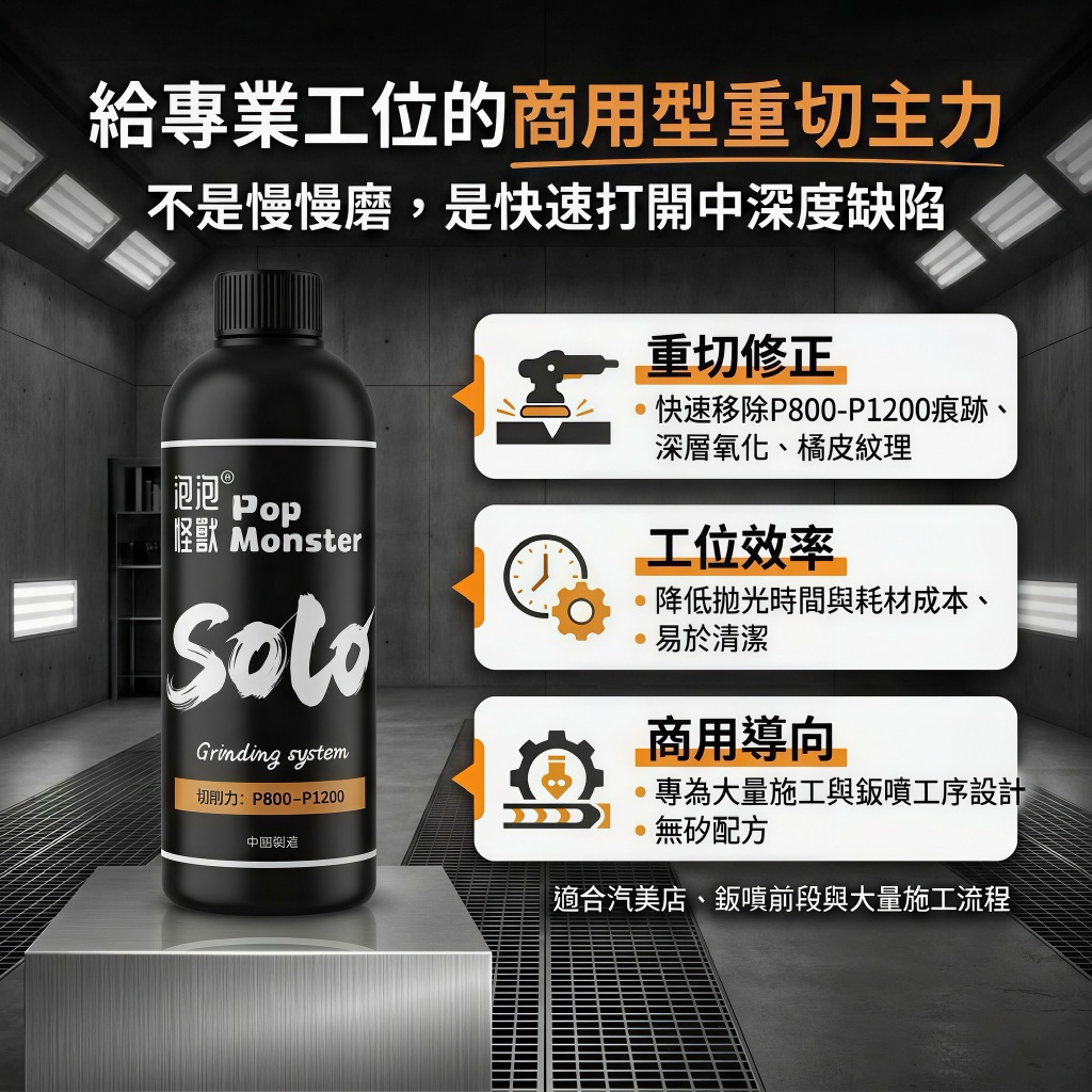 米速 Solo 80番商用重切主力 — 給專業工位的快速中深度缺陷解決方案